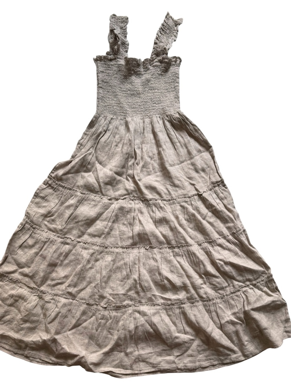 Quince 100% European Linen Smocked Midi Dress size S Small NWOT - Picture 8 of 12